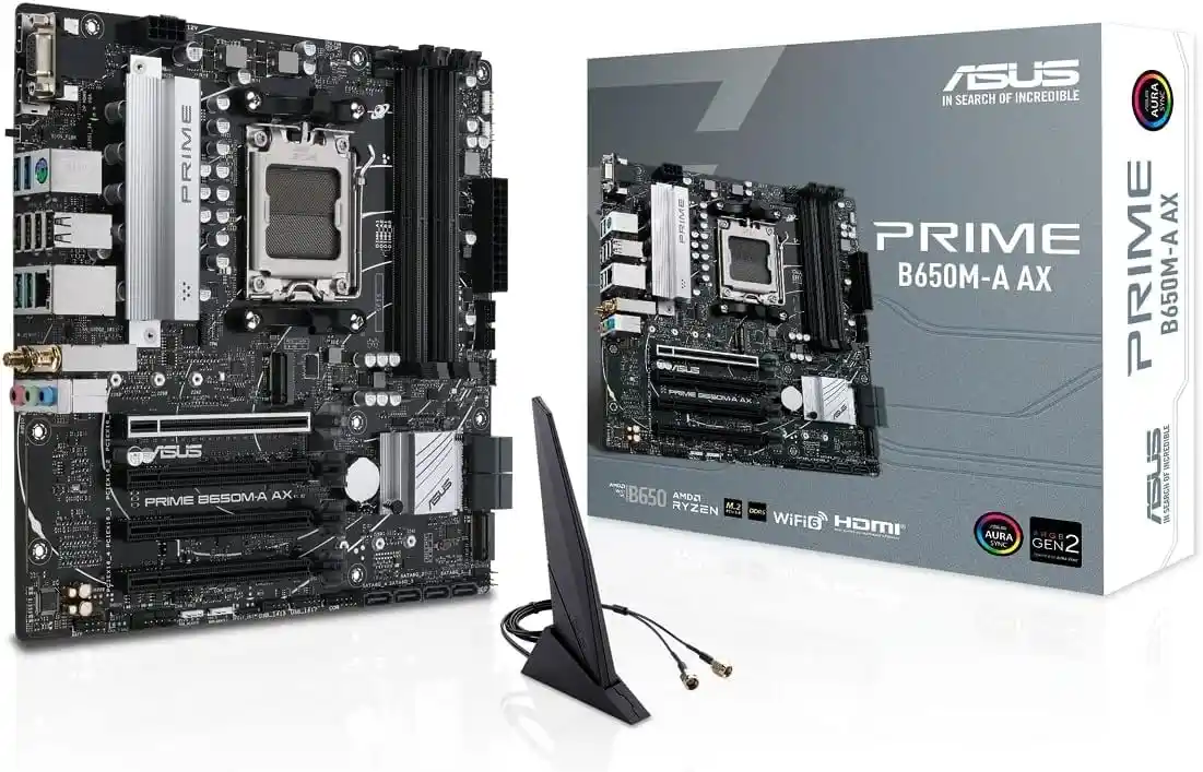 ASUS PRIME B650M-A AX6 II WIFI Micro-ATX AM5 DDR5 3xM.2 PCIe 4.0 WiFi 6E