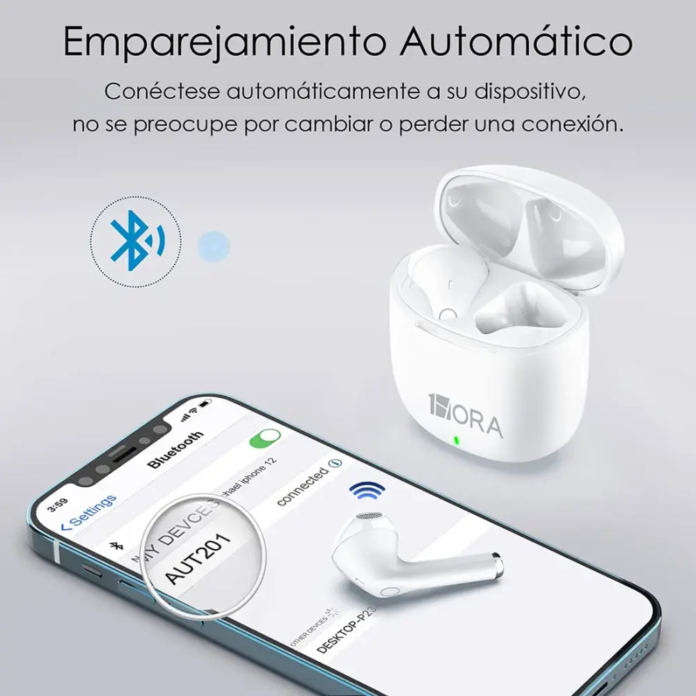 Audífonos Bluetooth AUT201 1HORA - Image 3