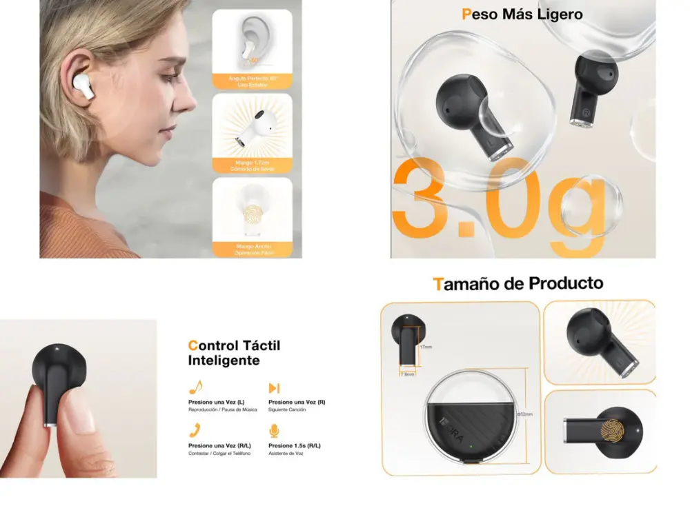 Audifono Bluetooth V5.3 Mini AUT209 1HORA - Image 4