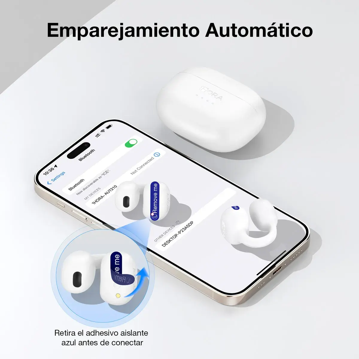 Audífonos Bluetooth Clip-ear AUT210 1HORA - Image 3