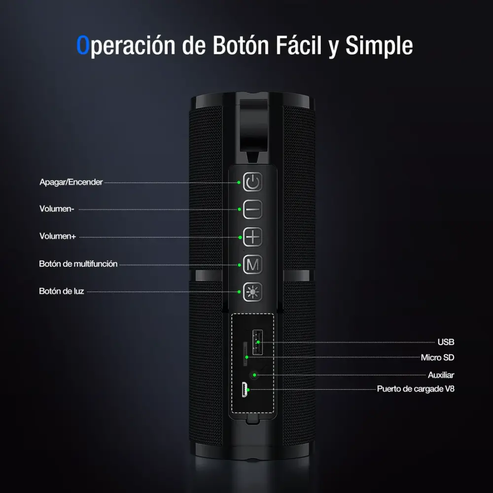 Bocina bluetooth Portátil BOC060 1HORA - Image 4