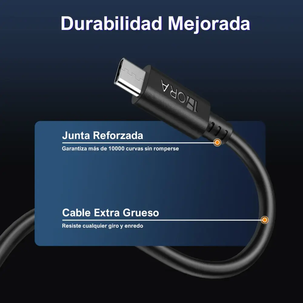 Cable TIPO C 2.0A (1.5M) - CAB150 1HORA - Image 2