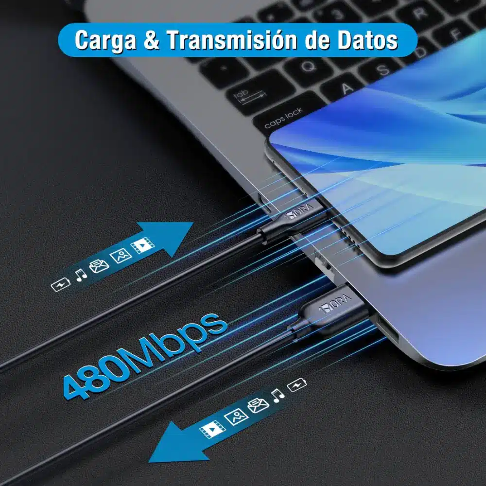 Cable V8 2.1A - CAB177 (1M) 1HORA - Image 2
