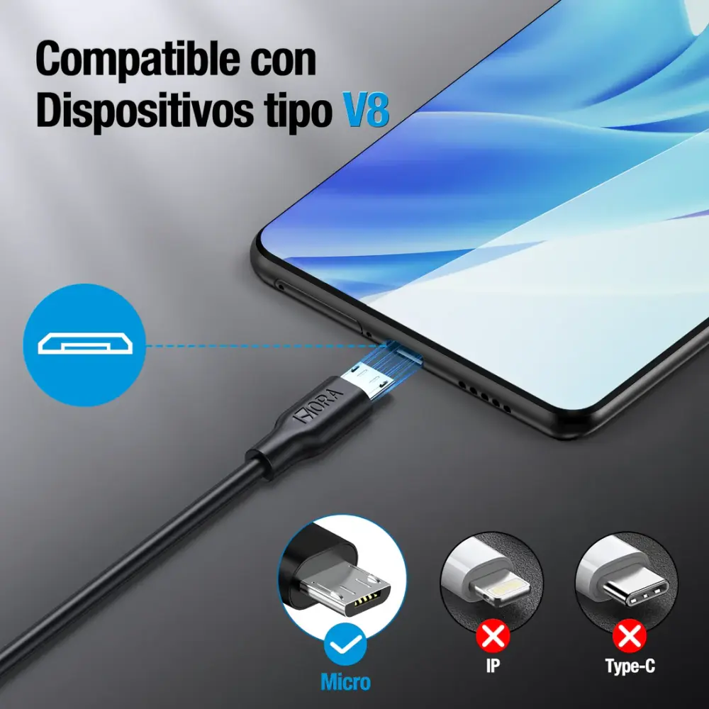 Cable V8 2.1A - CAB177 (1M) 1HORA - Image 3