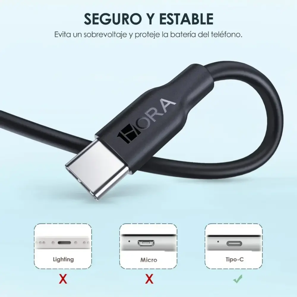 Cable TIPO C 2.1A - CAB184 (1M) 1HORA - Image 2