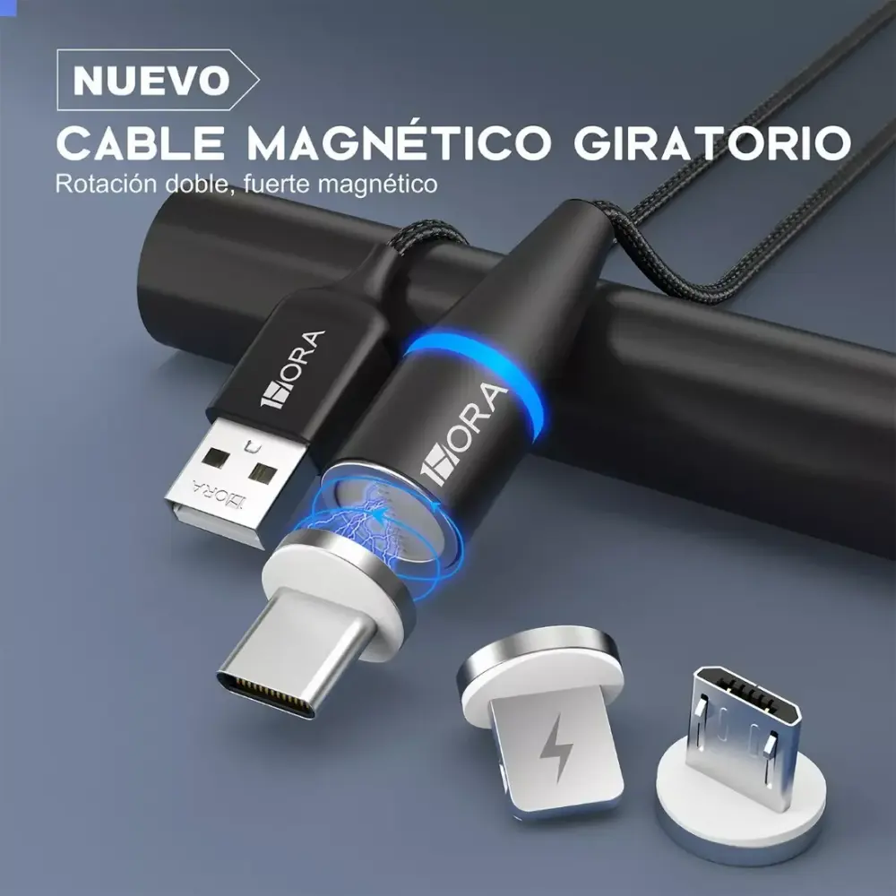 Cable Magnetico Tipo C/V8/IP 3A - CAB261 (2M) 1HORA - Image 4