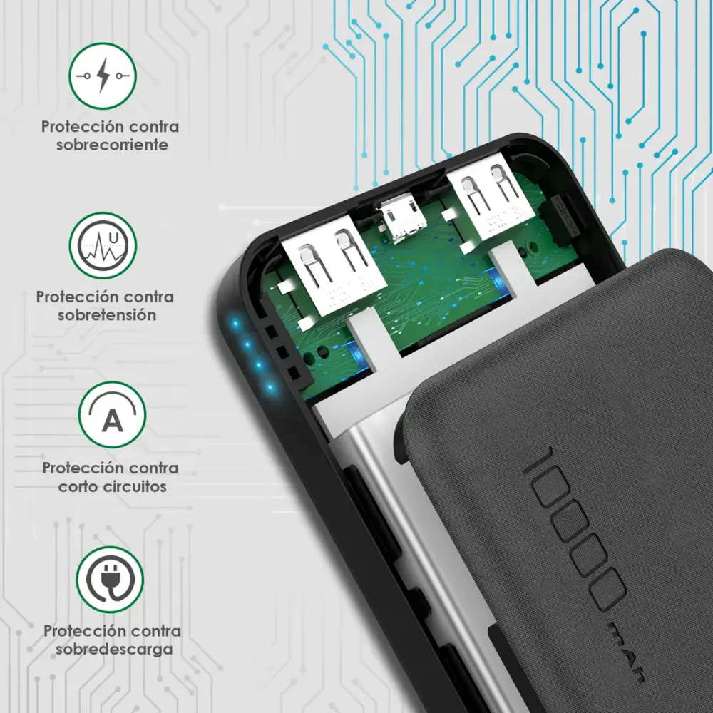 Power bank 10,000mAh 2.1A - GAR094 1HORA - Image 2