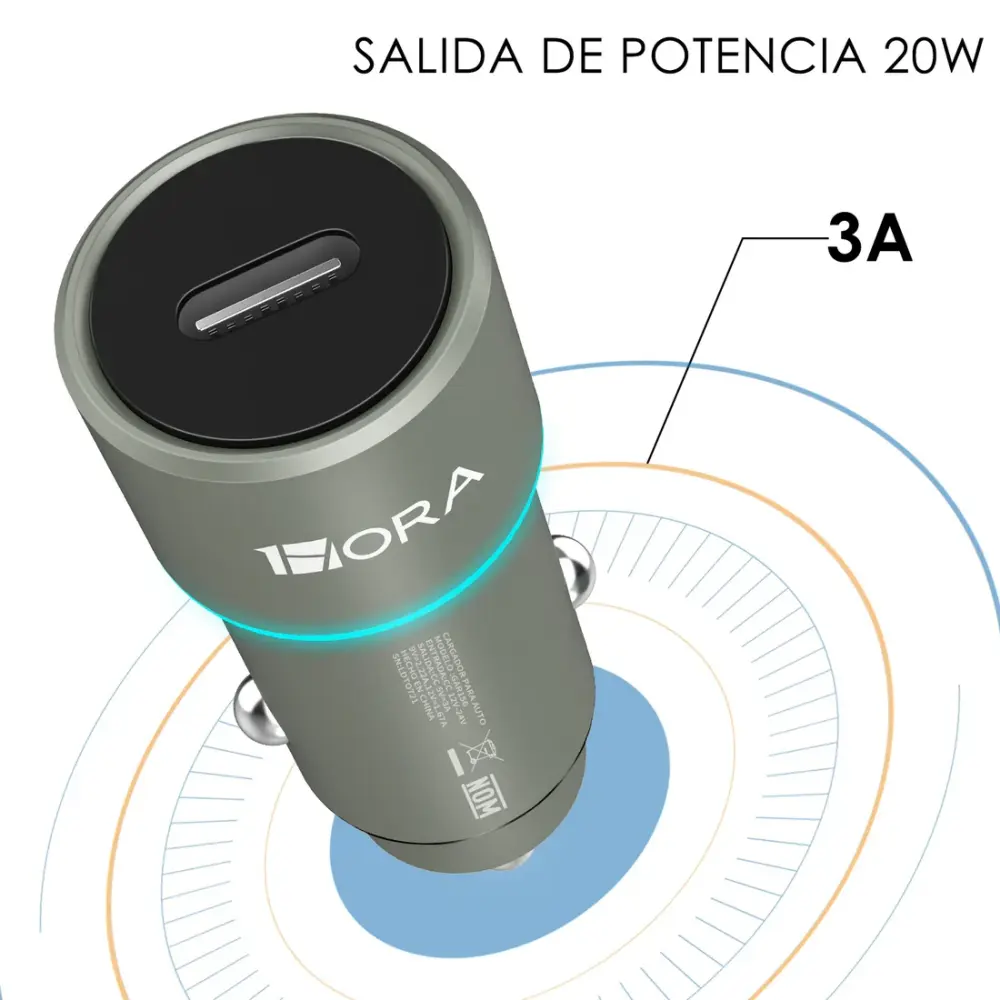 Cargador para auto 3A tipo C - GAR156 1HORA - Image 2