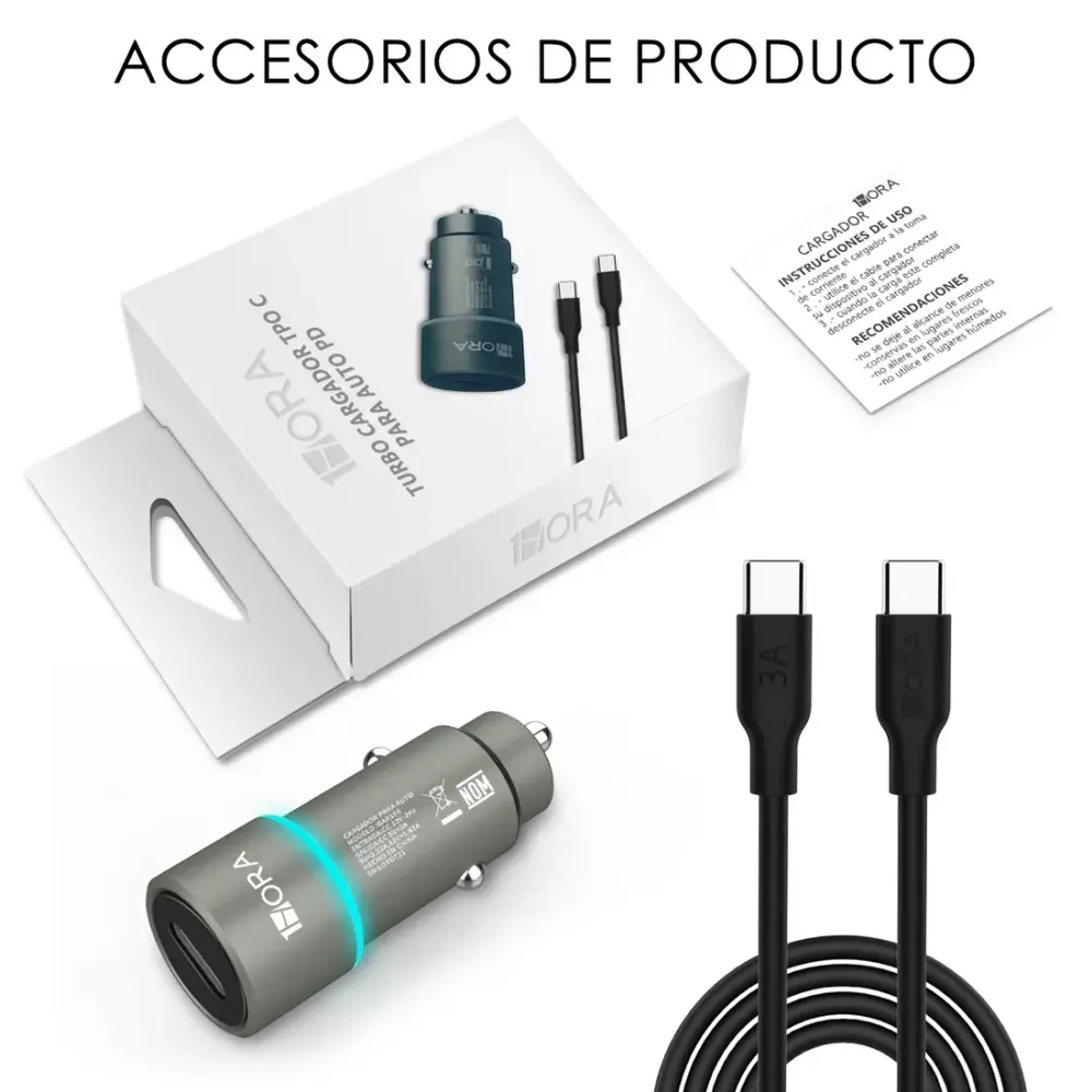 Cargador para auto 3A tipo C - GAR156 1HORA - Image 5