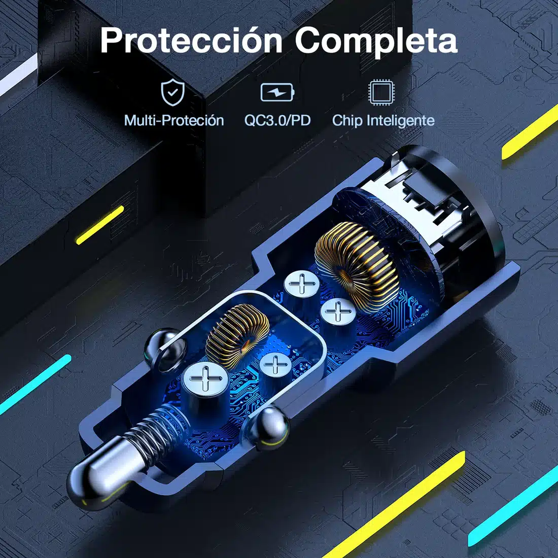 cargador para auto 3A tipo C - GAR241 1HORA - Image 2