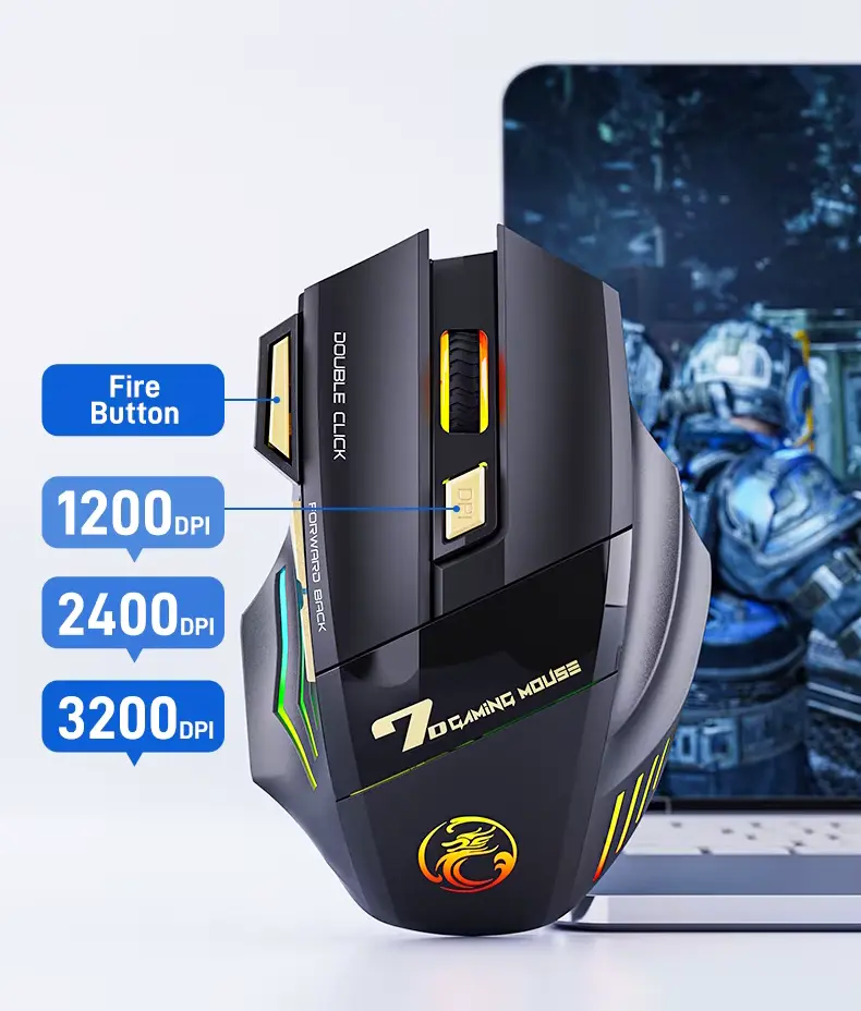 Mouse Gamer Recargable (iMICE GW-X7) - Image 3
