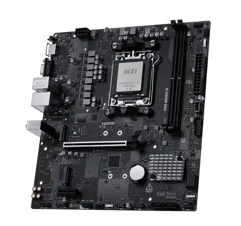 MSI PRO B840M-B Micro-ATX AM5 DDR5 2xM.2 PCIe 4.0 - Image 3