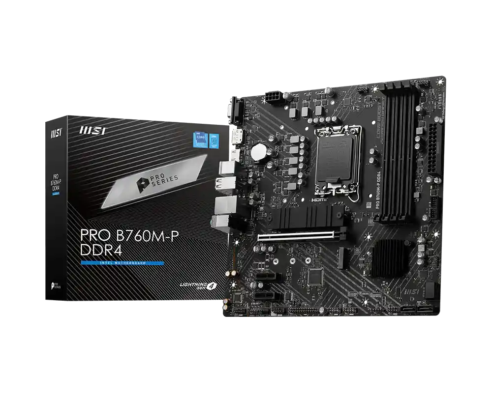 MSI PRO B760M-P Micro-ATX LGA1700 DDR4 2xM.2 PCIe 4.0