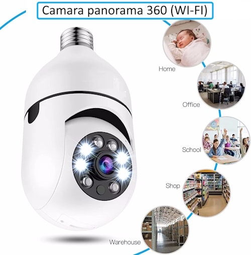 Cámara con Socket, panorama 360 grados 2.4GHz (Wi-Fi) FULL HD 1080P - Image 2