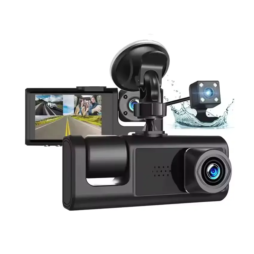 Dashcam 3 en 1 con Lente de Canal HD 1080P