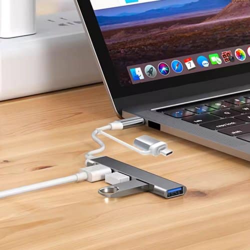 Hub de aluminio (4 puertos 1 Usb-C) (USB 3.0) - Image 2
