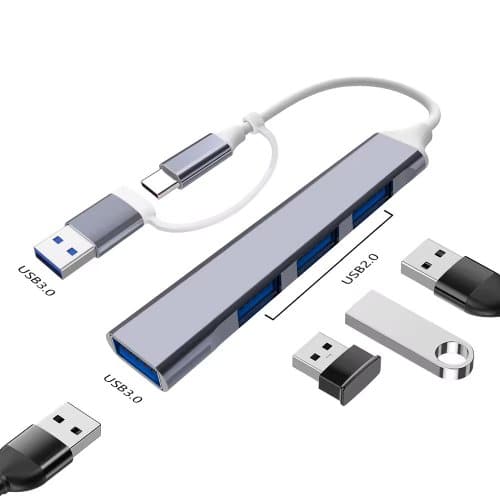 Hub de aluminio (4 puertos 1 Usb-C) (USB 3.0) - Image 3