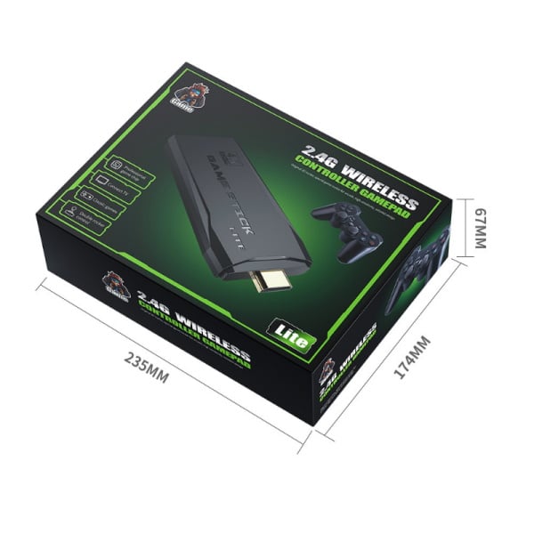 Consola Game Stick Lite M8S 4k FULL HD (2 controles inalámbricos)