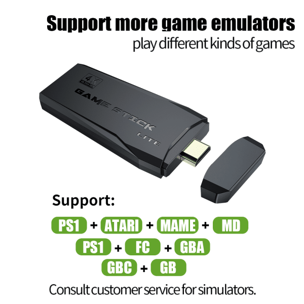 Consola Game Stick Lite M8S 4k FULL HD (2 controles inalámbricos) - Image 2