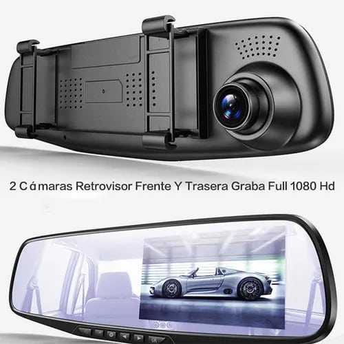 Camara de retrovisor (pantalla HD de 4.3") Full HD 1080p (frontal y trasera )