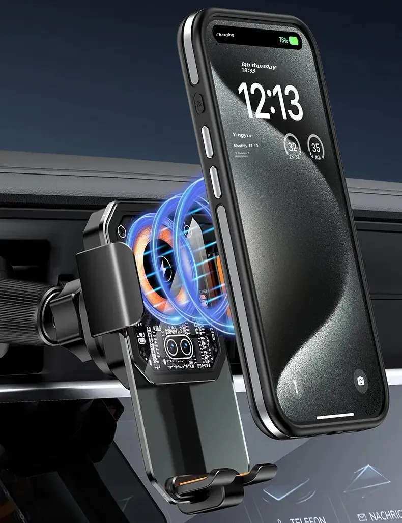 Soporte de teléfono inalámbrico para coche 15W